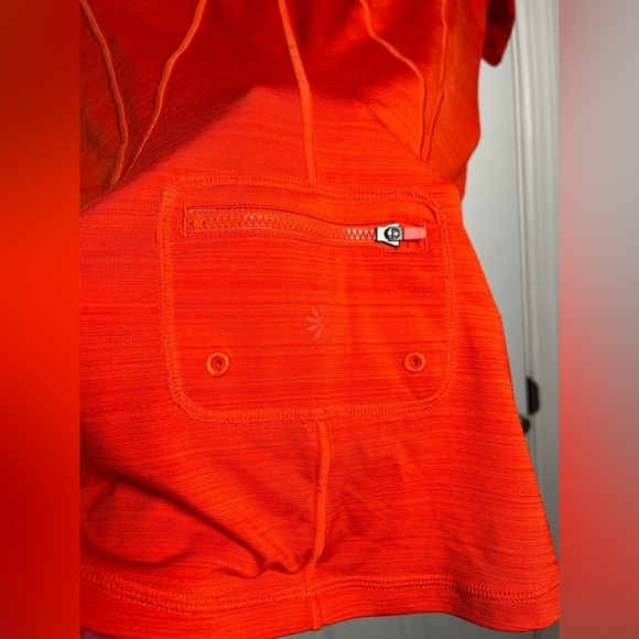 Athleta Pacifica Tee Vermillion Orange Size Medium - Picture 4 of 5